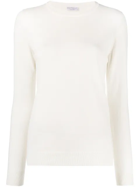 Brunello Cucinelli crew-neck cashmere jumper Neutrals M12144400C159