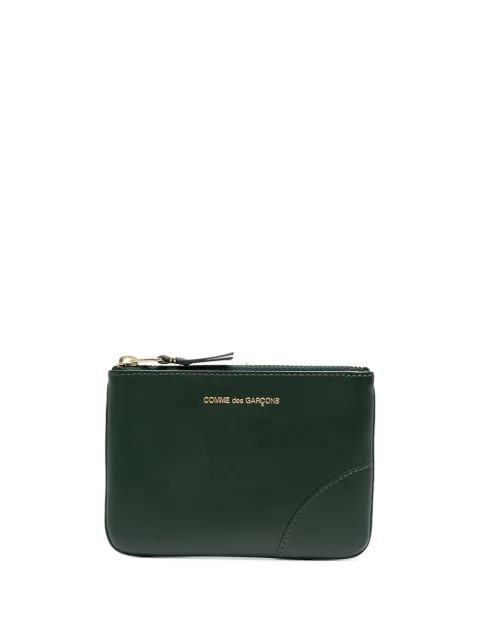 Comme Des Garçons Wallet logo-print zip-up wallet Green SA8100