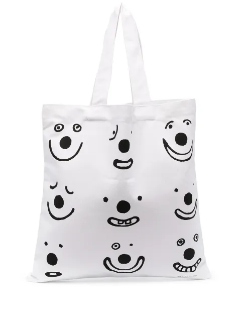 10 CORSO COMO graphic-print tote bag White CCSHSMILE1001
