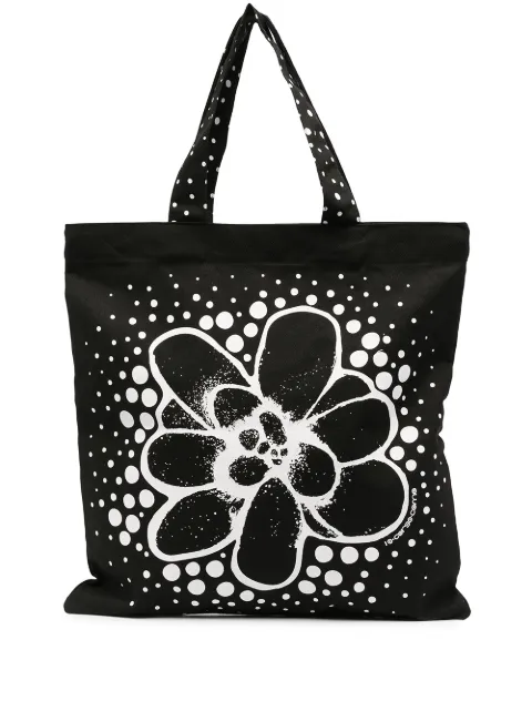 10 CORSO COMO floral polka-dot print tote bag Black CCSHF2002