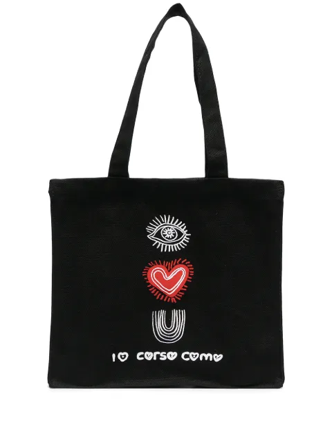 10 CORSO COMO I Love You print tote bag Black CCSHILOVEYOUSMALL