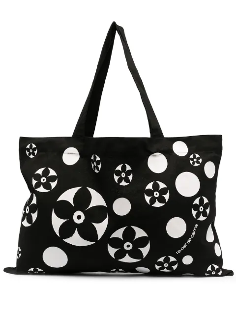 10 CORSO COMO floral print tote bag Black CCSHF6002