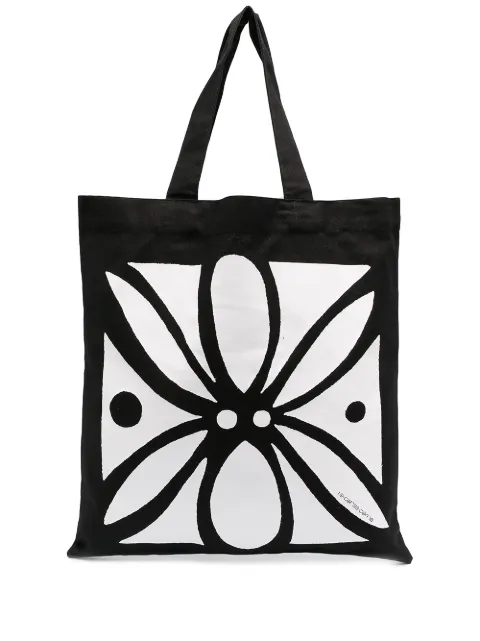 10 CORSO COMO abstract floral print tote bag Black CCSHCR2002
