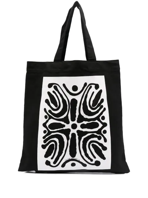 10 CORSO COMO abstract print tote bag Black CCSHCR4002