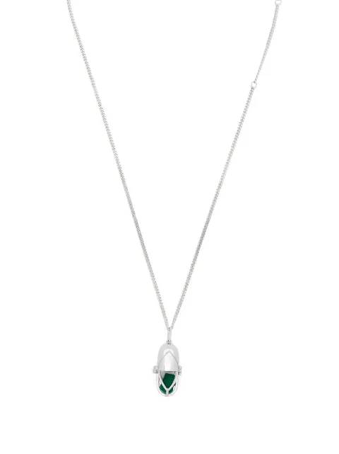 Capsule Eleven Capsule crystal pendant necklace Silver C11N1SGOWCAPSULECRYSTALPENDANTSILVERGREENONYXWOMEN