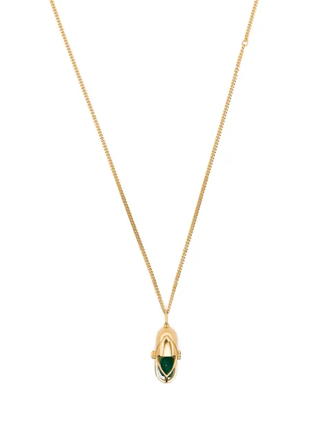 Capsule Eleven Capsule Crystal pendant necklace Gold C11N1GGOWCAPSULECRYSTALPENDANTGOLDGREENONYXWOMAN
