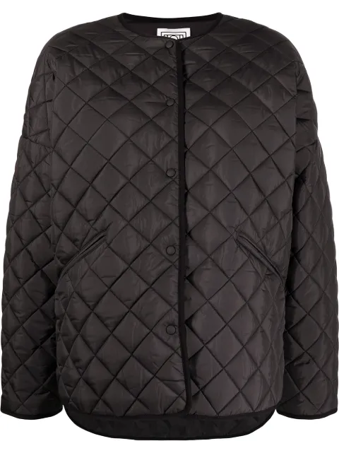 TOTEME drop-shoulder quilted jacket Black 211177732200