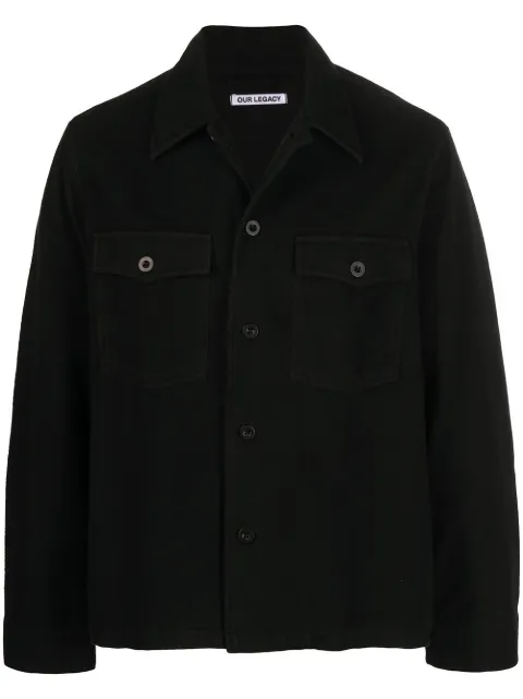 OUR LEGACY button-up overshirt Black M4201EBBC