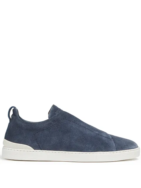 Zegna Triple Stitch slip-on sneakers Blue LHSOYA4667X