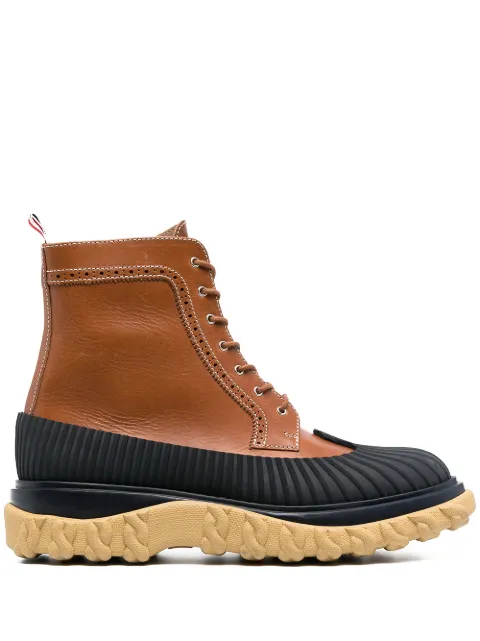 Thom Browne covered outsole wingtip boots Brown MFB189A00003