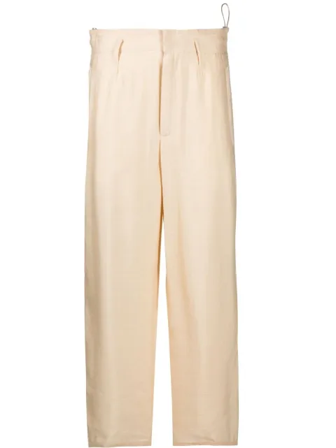 Forte Forte concealed-front trousers Neutrals 8209MYPANTS