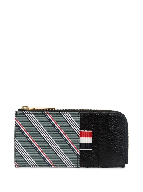 Thom Browne striped zip wallet Grey MAW250A07557