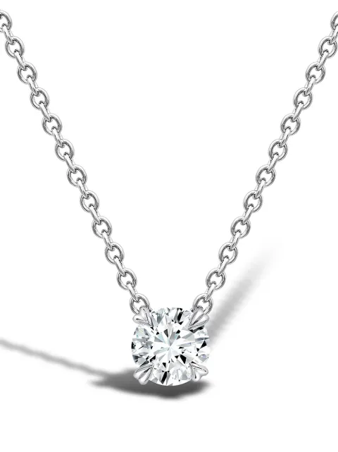 Pragnell 18kt white gold Windsor solitaire diamond pendant necklace Silver CR1602