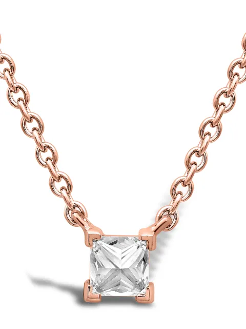 Pragnell 18kt rose gold RockChic diamond solitaire necklace Pink F0560