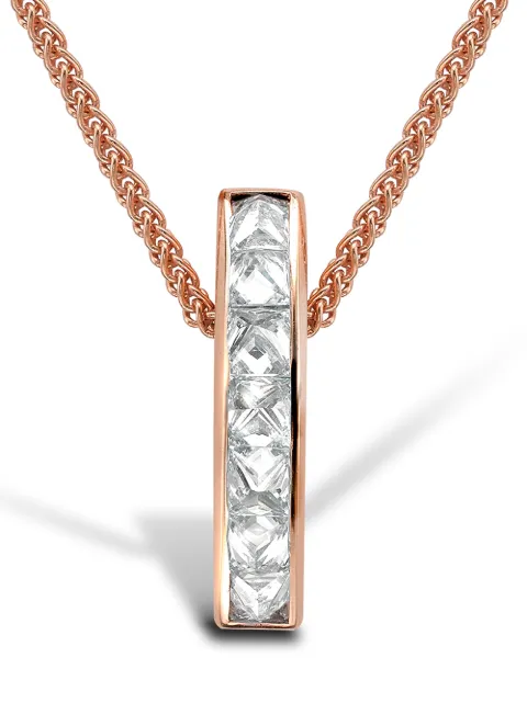 Pragnell 18kt rose gold Rockchic diamond bar pendant necklace Pink F0522
