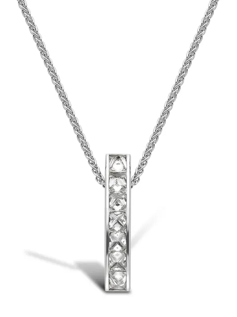 Pragnell 18kt white gold diamond single row RockChic pendant Silver F0474