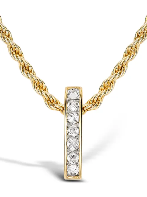 Pragnell 18kt yellow gold diamond bar RockChic pendant Gold F0479