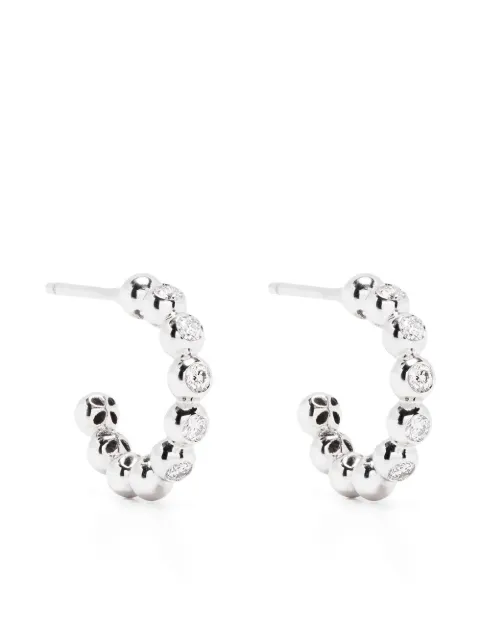 Pragnell 18kt white gold Bohemia diamond hoop earrings Silver CR1432