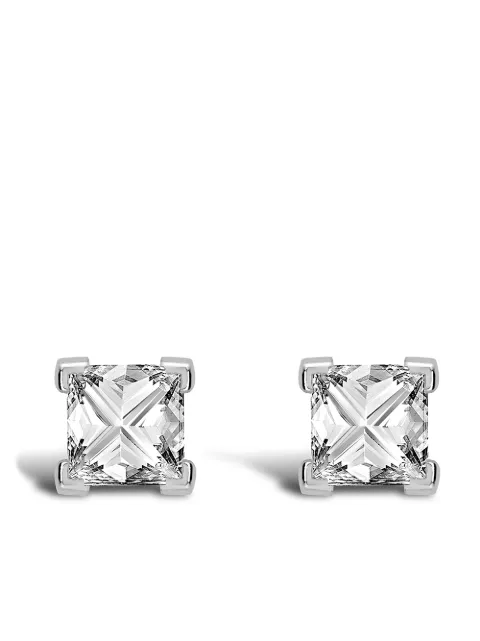 Pragnell 18kt white gold RockChic diamond solitaire earrings Silver F0540