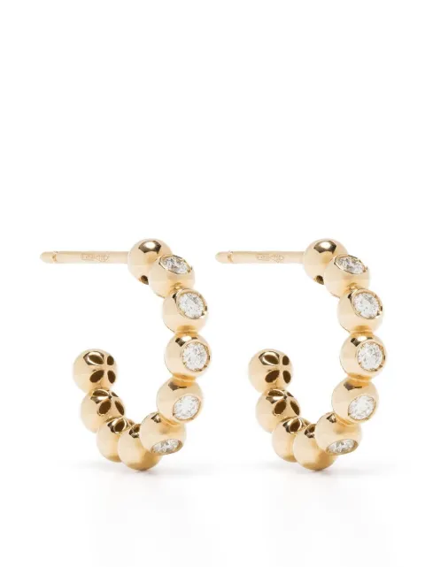 Pragnell 18kt yellow gold Bohemia diamond hoop earrings Gold CR1434