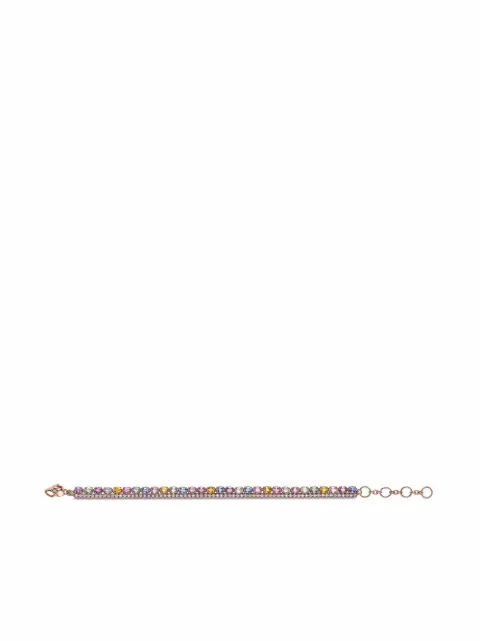 Pragnell 18kt rose gold rainbow sapphire and diamond bracelet Pink F0223