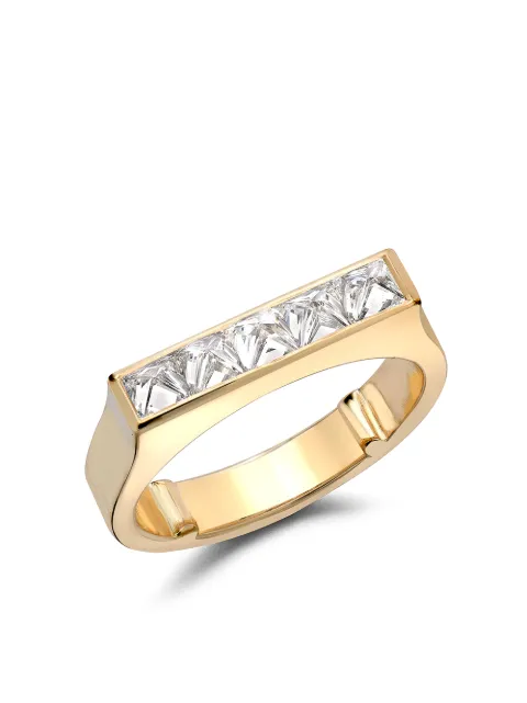 Pragnell 18kt yellow gold RockChic flat-topped diamond band Gold F0505
