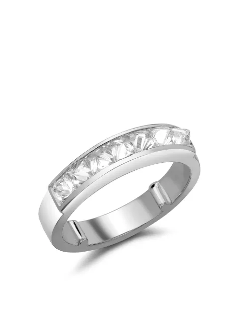 Pragnell 18kt white gold RockChic domed diamond ring Silver F0502