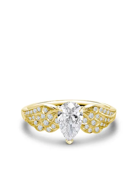 Pragnell 18kt yellow gold pear shaped diamond tiara ring Yellow AC0027