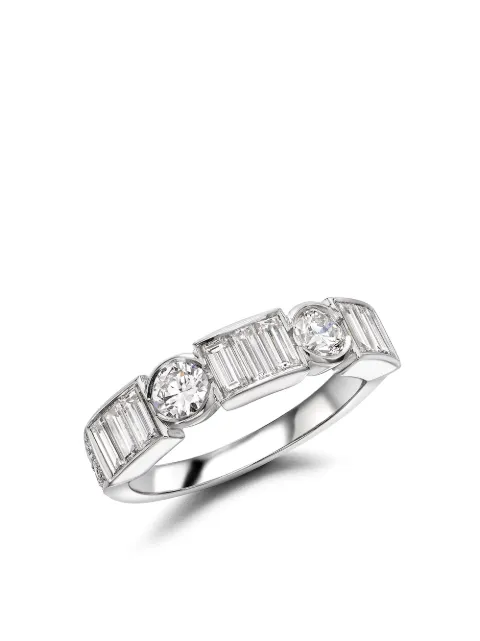 Pragnell platinum Antrobus diamond half eternity ring Silver AC0021