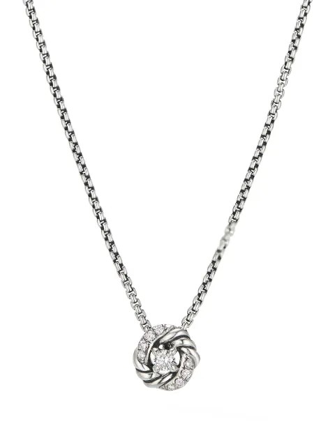 David Yurman sterling silver Petite Infinity diamond necklace Silver N16512DSSADI