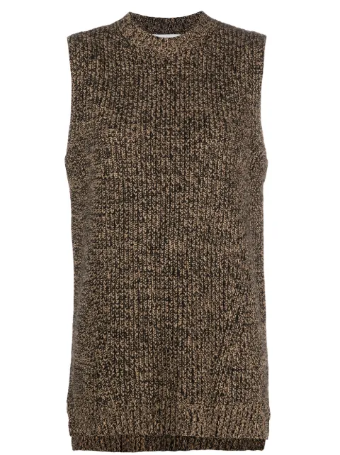 GANNI sleeveless mock neck jumper Neutrals K14942497