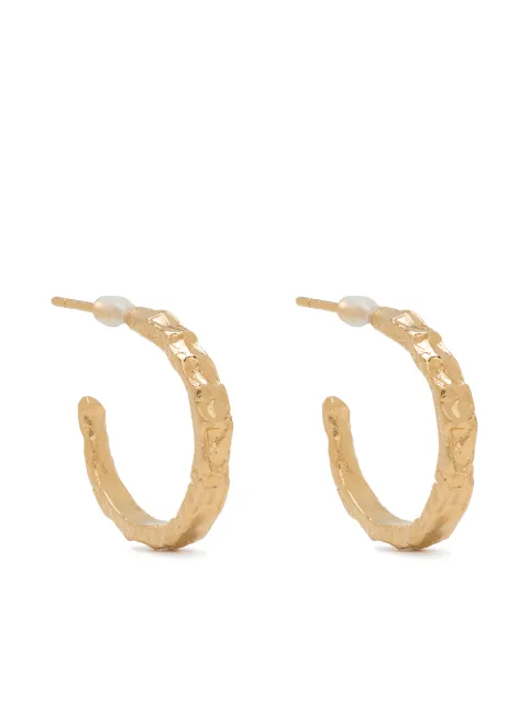 Imogen Belfield Diplo textured hoop earrings Gold DIPLOTEXTUREDHOOPEARRINGSGOLDPAIR