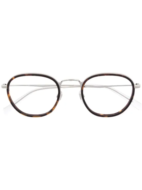 Levi's round-frame tortoiseshell-wire-frame glasses Brown LV5012
