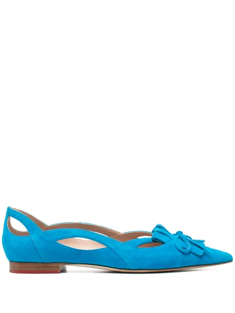 Scarosso x Paula Cademartori ballerina shoes Blue SPICYBALLLBLSUED