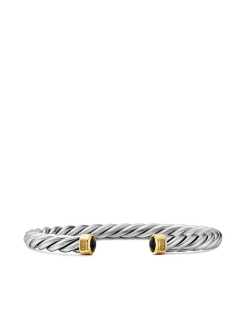 David Yurman 18K yellow gold and black onyx Cable bracelet (6mm) Silver B15829MS8BBO