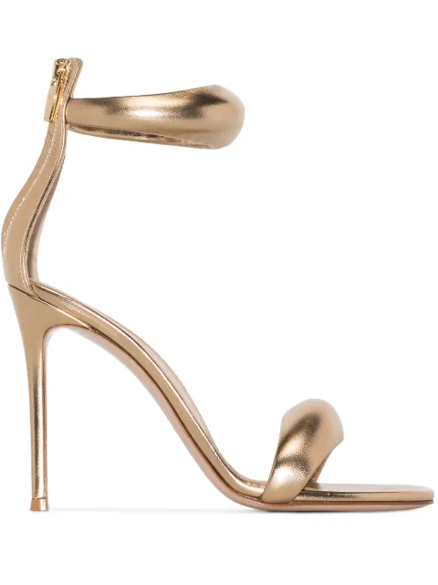Gianvito Rossi 105mm Bijoux leather sandals Gold G6163515RICNPS