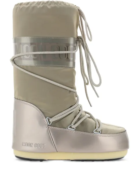 Moon Boot Icon Glance satin boots Neutrals 80D1401680