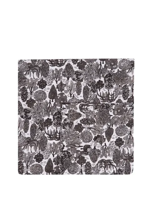 La DoubleJ Bosco-print linen tablecloth White TBC0001LIN001BOS0001