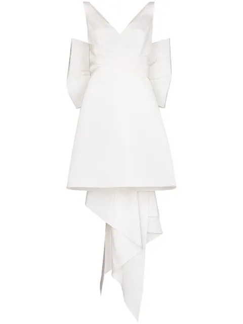 Carolina Herrera oversize-bow silk mini dress White S2121N507SFA