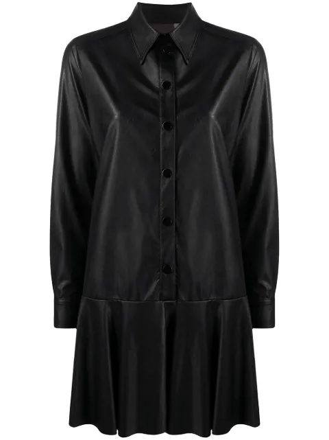 Blanca Vita dropped-waist shirt dress Black AMELIA12U