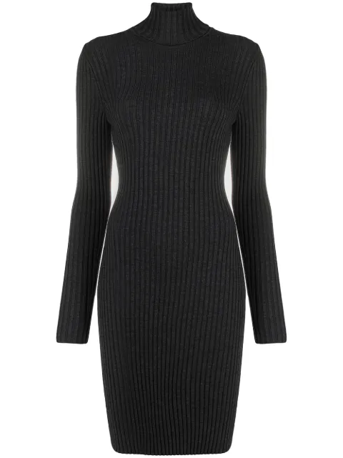 Wolford ribbed knit turtleneck dress Grey 52770