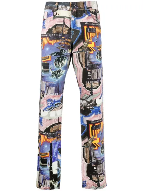 Diesel D-Kras graphic print jeans Blue A02598009VB