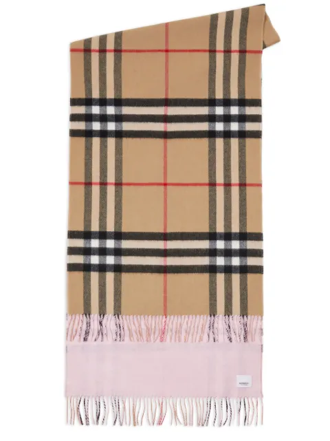 Burberry reversible check cashmere scarf Pink 8035912