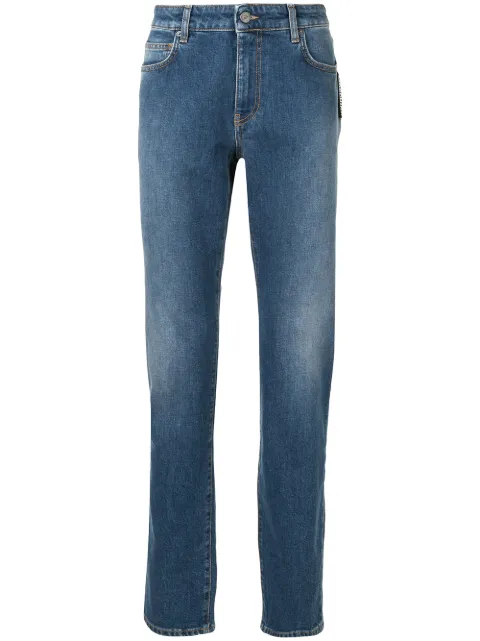 Moschino mid-rise stonewashed straight-leg jeans Blue A03497023