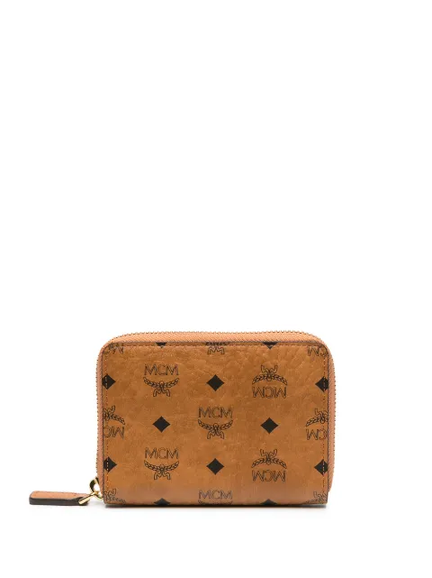 MCM repeat logo wallet Brown MYLAAVI03