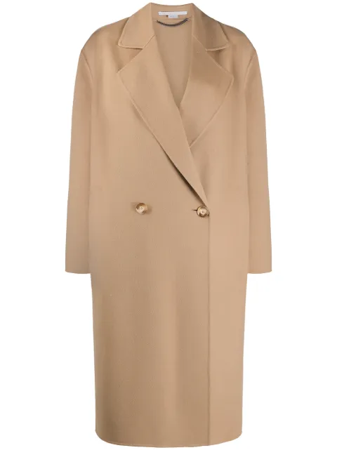 Stella McCartney oversized double-breasted wool coat Brown 602900SPB05