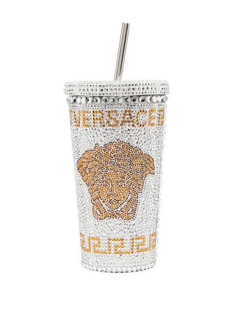 Versace Home Medusa crystal-embellished travel cup Silver ZTMUG0001ZAL00001