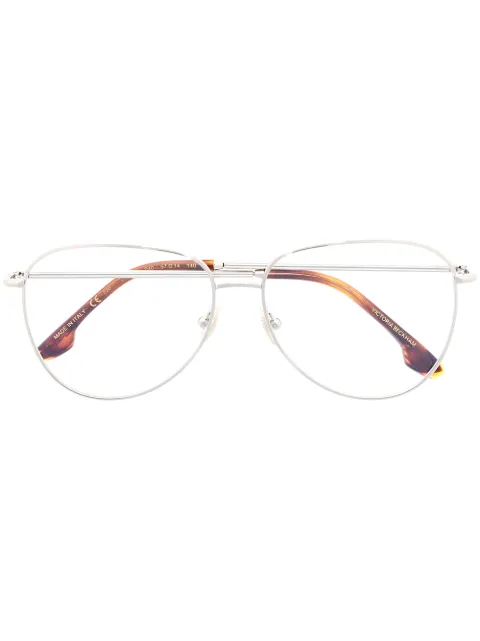 Victoria Beckham Eyewear pilot-frame glasses Silver VB2116