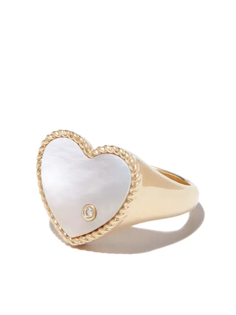 Yvonne Léon 9kt yellow gold pearl ring Gold CHEVACOEURNACROJ