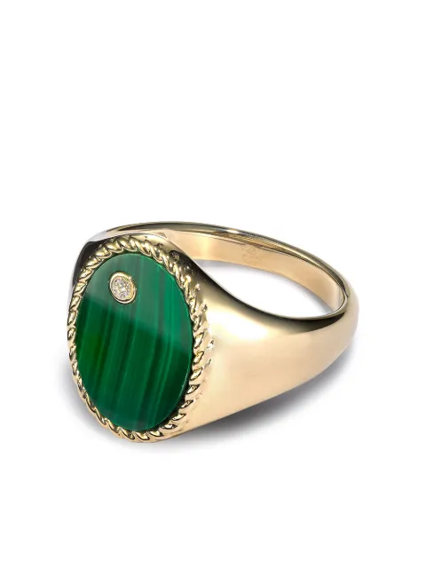 Yvonne Léon 9kt yellow gold malachite ring Gold CHEVAOVALMALAOJ